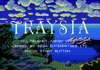 Traysia title screen for Sega Genesis